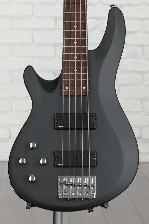 Schecter C-5 Deluxe 5-string Left-handed Bass Guitar - Satin Black
