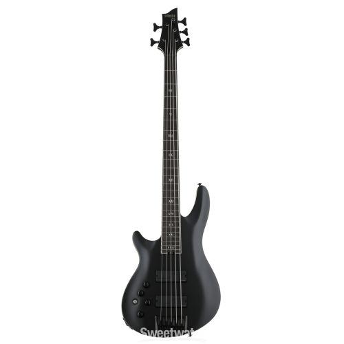  Schecter SLS Evil Twin-5 Left-Handed Bass Guitar - Satin Black