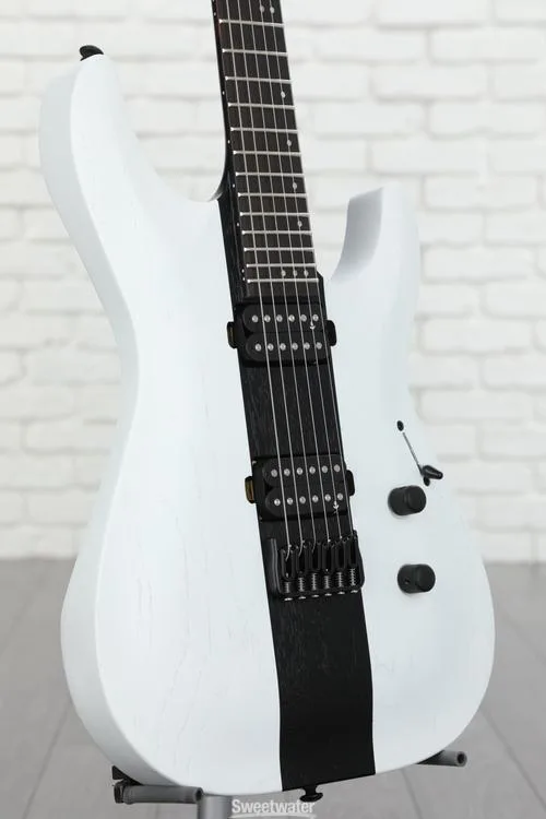  Schecter C-1 Contrasts Rob Scallon Electric Guitar - White/Black