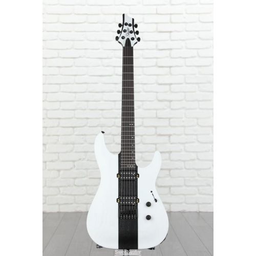  Schecter C-1 Contrasts Rob Scallon Electric Guitar - White/Black