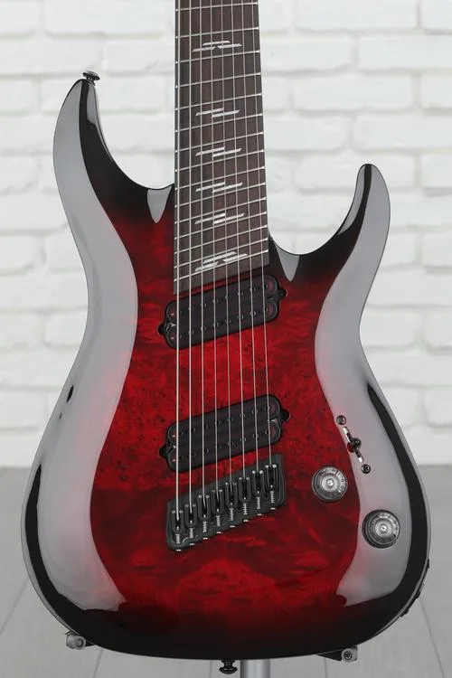 Schecter Omen Elite-8 Multiscale 8-string Electric Guitar - Black Cherry Burst Demo
