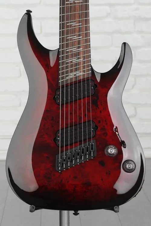 Schecter Omen Elite-8 Multiscale 8-string Electric Guitar - Black Cherry Burst