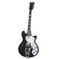 Schecter 292 Semi-Hollow-Body Electric Guitar, Black Pearl
