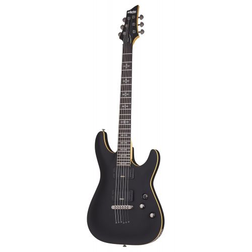  Schecter 6 String Solid-Body Electric Guitar, Aged Black Satin (3660)