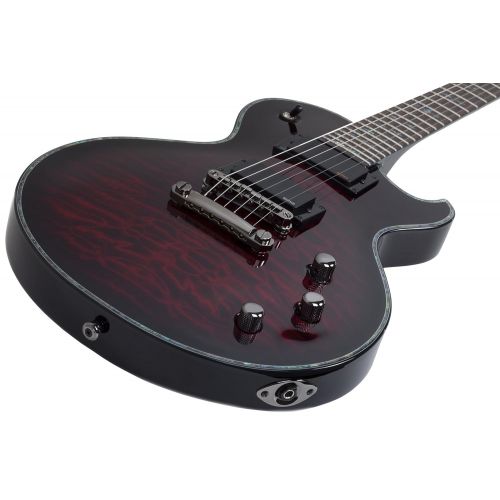  Schecter 1777 Solid-Body Electric Guitar, Gloss Black