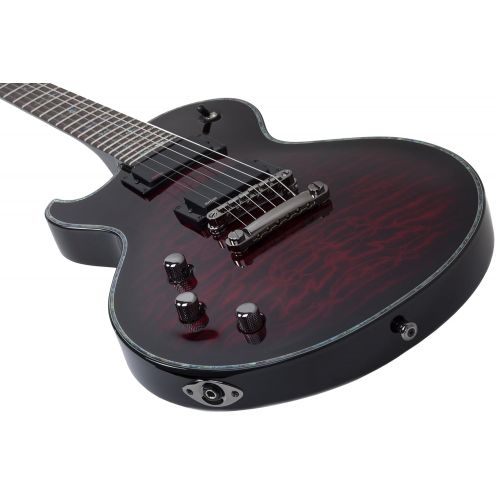  Schecter 1777 Solid-Body Electric Guitar, Gloss Black