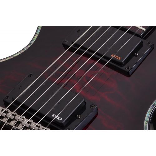  Schecter 1777 Solid-Body Electric Guitar, Gloss Black