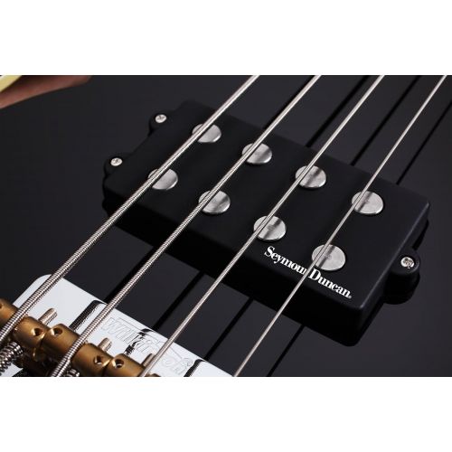  Schecter Baron-H 4-String Bass Guitar, Vintage Black