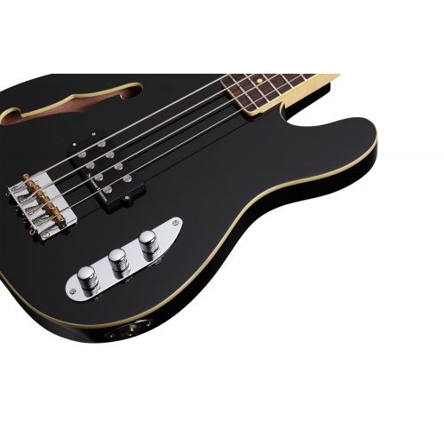  Schecter Baron-H 4-String Bass Guitar, Vintage Black