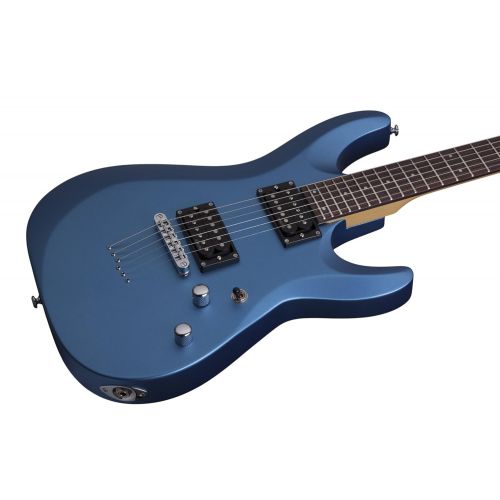 Schecter 431 C-6 Deluxe Solid-Body Electric Guitar, Satin Metallic Light Blue