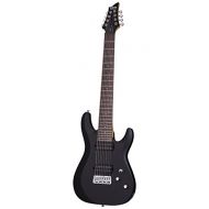 Schecter C-8 DELUXE LH Satin Black 8-String Solid-Body Electric Guitar