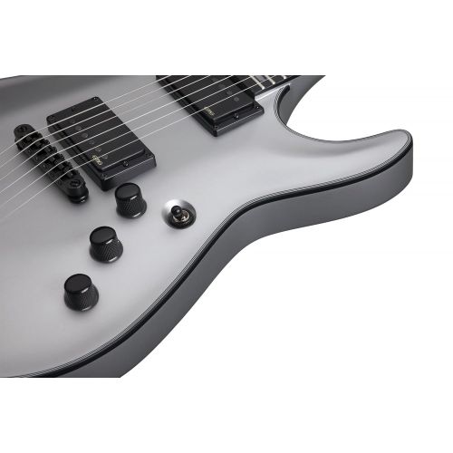  Schecter C-1 PLATINUM Satin Silver Solid-Body Electric Guitar, Satin Silver