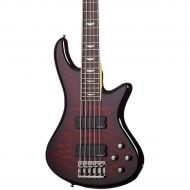 Schecter Guitar Research},description:Schecters 35 scale Stiletto Extreme-5 5-String Bass features a tonewood combination of quilted maple top, mahogany body, maple neck and rosewo