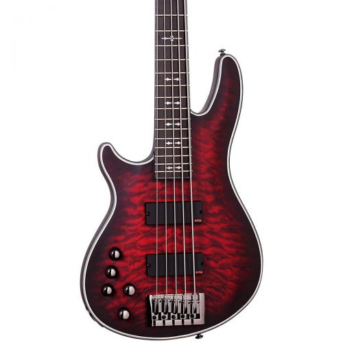  Schecter Guitar Research},description:Schecters Hellraiser Extreme-5 left-handed electric bass guitar is a premium instrument made with top notch woods and electronics. This bass i