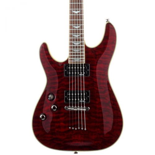  Schecter Guitar Research},description:Schecters Omen Extreme-6 boasts a mahogany body with a quilted maple top, supercharged with a pair of Schecter Diamond Plus humbuckers that de