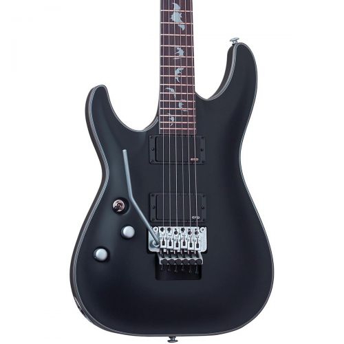  Schecter Guitar Research},description:The Schecter Damien Platinum 6 with Floyd Rose Left-Handed Electric Guitar has a double-cutaway mahogany body, set 3-pc maple neck, and a 24-f