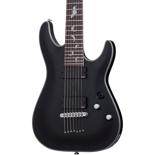  Schecter Guitar Research},description:The Schecter Damien Platinum 7-String Electric Guitar has a double-cutaway mahogany body, set 3-pc maple neck, and a 24-fret rosewood fingerbo