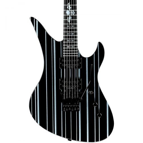  Schecter Guitar Research},description:Like the guitar Synyster plays, the Schecter Synyster Standard Electric Guitar has a Deathbat fretboard inlay with SYN in gothic letters and a