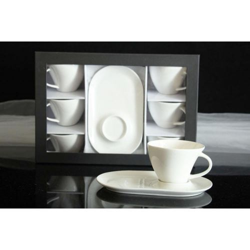  Schillerbach 12tlg. Designer Porzellan im Geschenkbox Cappuccinotassen Kaffeetassen Ø 9,5 cm