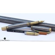 Schimmel Woodworks Handmade Schimmel Pen, Real Handmade Damascus Steel fountain pen & rollerball pen, Comes in gift box tuned and tested nib of your choice!!