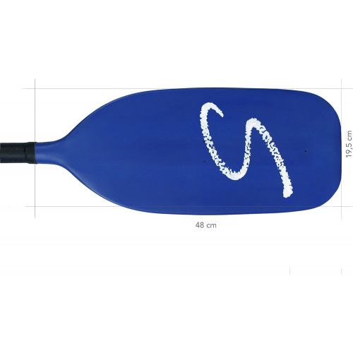  Schlegel Whitewater separable double paddle. Super robust, easy to handle as symmetrical paddle blades. Choice of length and strain. 190-210 cm, 30°-90 paddle made in Germany by Ku