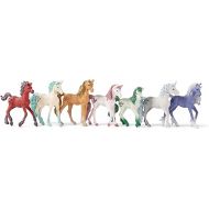 Schleich bayala 7-Piece Gemstone Collectible Unicorn Toy Set with 7 Unique Toy Unicorn Collectibles