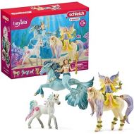 Schleich bayala 5-Piece Starter Set - Fairy Feya, Mermaid Eyela, with Unicorn, Pegasus, and Seahorse Playset - Magical and Colorful Toy Set, Enchanting Gift for Boys and Girls, Kids Age 5+
