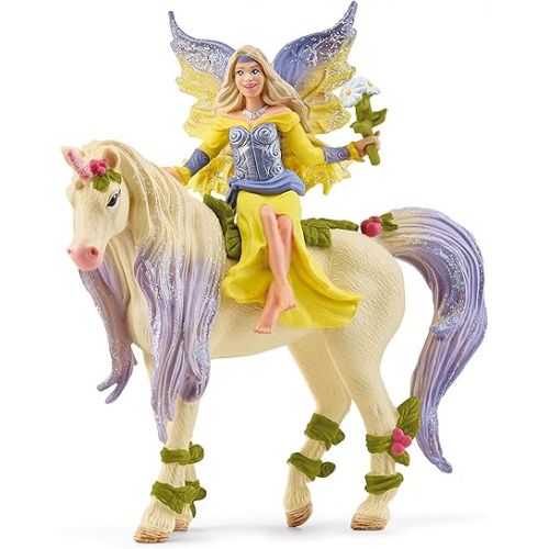  Schleich bayala 5-Piece Starter Set - Fairy Feya, Mermaid Eyela, with Unicorn, Pegasus, and Seahorse Playset - Magical and Colorful Toy Set, Enchanting Gift for Boys and Girls, Kids Age 5+
