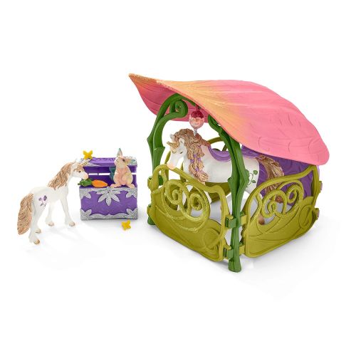  Schleich Glittering Flower House with Unicorns, Lake and Stable, Multicolor