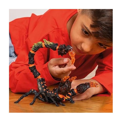  Schleich Eldrador Creatures Mythical Creatures Toys for Kids Lava Monster Action Figure, Lava Scorpion Toy, Ages 7+
