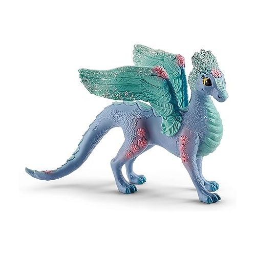  Schleich Bayala Toys and Figurines - Flying Flower Mother and Small Baby Dragon, Action Figure Kid Toys and Dolls, Girls and Boys Ages 5 and Above , 2 Piece Set