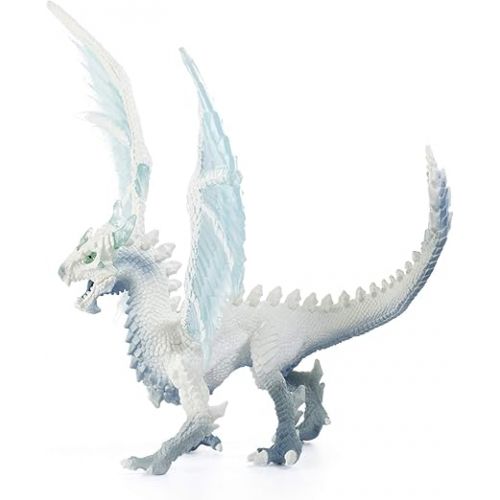  Schleich Eldrador Creatures Ice Dragon Toy Action Figure for Kids Ages 7-12,Blue, White