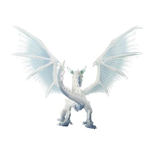  Schleich Eldrador Creatures Ice Dragon Toy Action Figure for Kids Ages 7-12,Blue, White