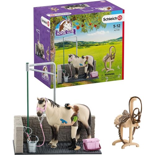  Schleich 42368 - Pferdebox mit Lusitano Stute & 42104 - Waschplatz