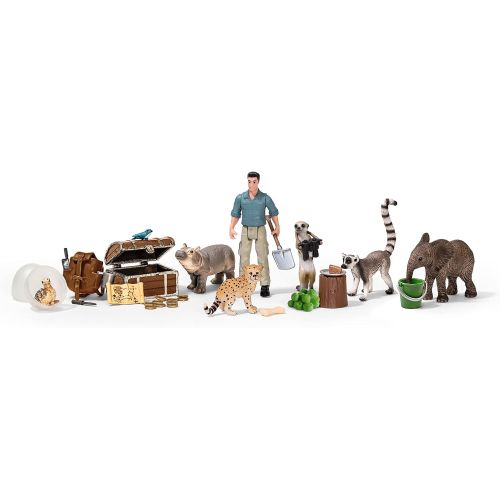  SCHLEICH Wild Life, 24-Piece Playset, Animal Toys for Girls and Boys 3-8 Years Old, Advent Calendar 2021