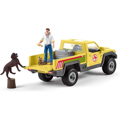  Schleich Farm World 12-Piece Veterinarian and Truck Toy Set with Animal Toys for Kids Ages 3-8