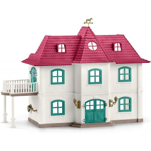  Schleich Horse Club 70-Piece Lakeside Country Dollhouse and Horse Stable Playset for Kids Ages 5-12