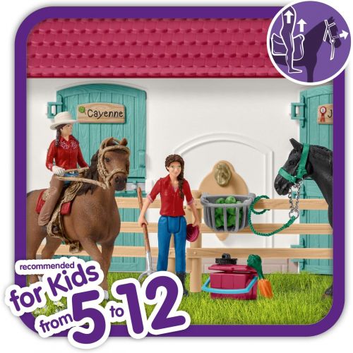  Schleich Horse Club 70-Piece Lakeside Country Dollhouse and Horse Stable Playset for Kids Ages 5-12