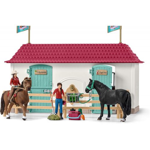  Schleich Horse Club 70-Piece Lakeside Country Dollhouse and Horse Stable Playset for Kids Ages 5-12