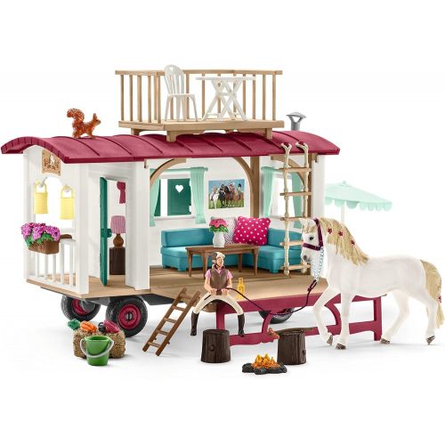  Schleich 42415 Caravan for Secret Club Meetings Play Set, Multicolor