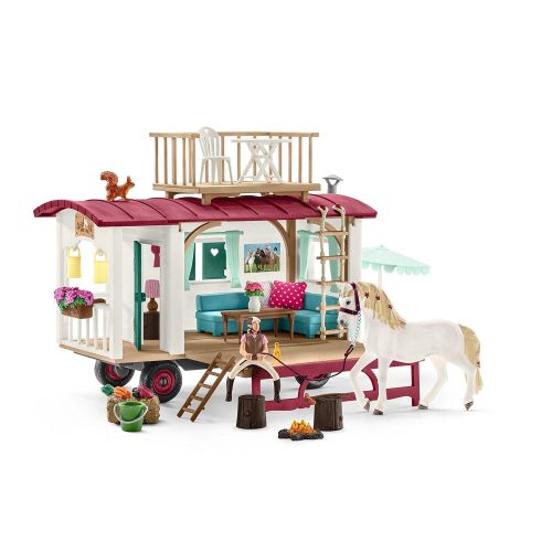  Schleich 42415 Caravan for Secret Club Meetings Play Set, Multicolor