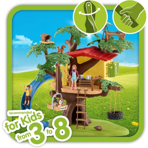  Schleich 42408 Adventure Tree House Play Set, Multicolor