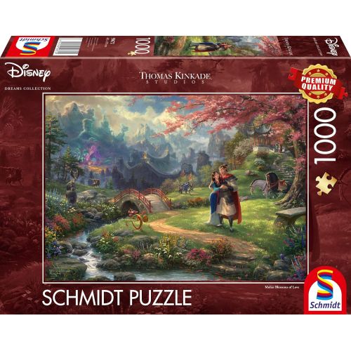 Schmidt Thomas Kinkade: Disney Mulan Blossoms of Love Jigsaw Puzzle (1000 Pieces)