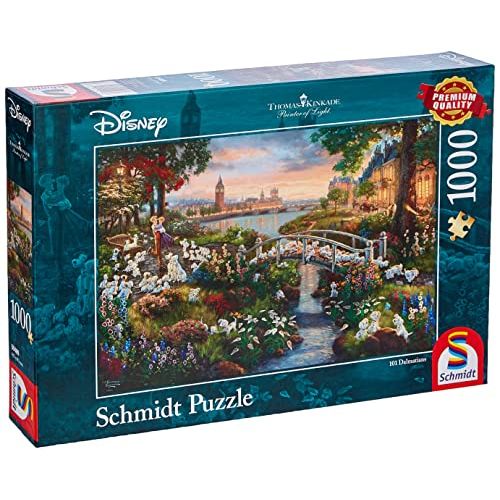  Schmidt Spiele 59489 Jigsaw Puzzle 1,000 Pieces Disney Thomas Kinkade, 101 Dalmatians, Multi Coloured