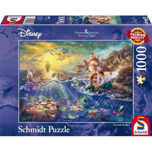  Schmidt Spiele 59479 Thomas Kinkade Disney The Little Mermaid Jigsaw Puzzle, Multi Colour