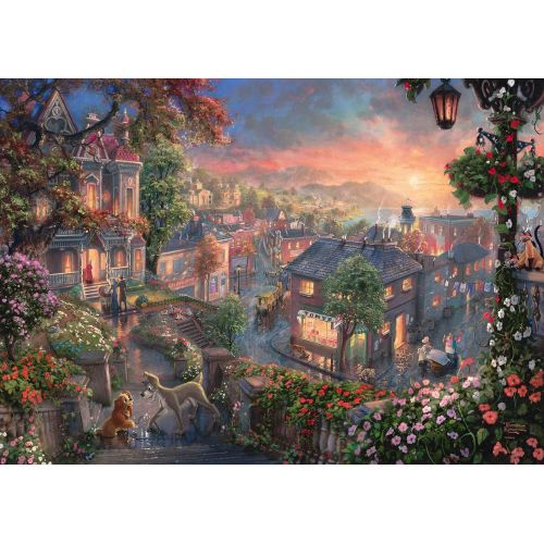  Schmidt Thomas Kinkade: Disney Lady and The Tramp Jigsaw Puzzle (1000 Piece)