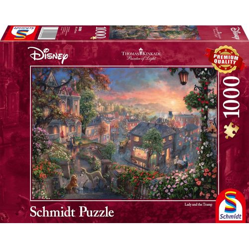  Schmidt Thomas Kinkade: Disney Lady and The Tramp Jigsaw Puzzle (1000 Piece)