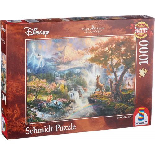  Schmidt Spiele 59486 Thomas Kinkade: Disney Bambi Jigsaw Puzzle, Multi Colour