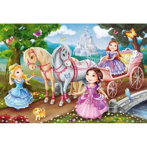  [아마존 핫딜]  [아마존핫딜]Schmidt Spiele Puzzle 56217, rosa, Marchenhafte Prinzessin, 3x24 Teile