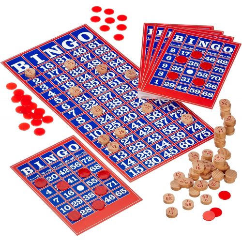  [아마존 핫딜] [아마존핫딜]Schmidt Spiele 49089 Classic Line, Bingo, mit Zahlensteinen aus Holz, bunt